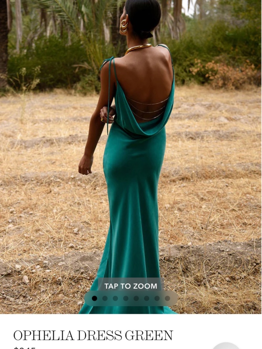 Rat & Boa Ophelia Maxi Dress in Emerald Green